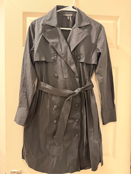Donna Karan Jackets & Blazers - Donna Karan Black Double-Breasted Trench Coat